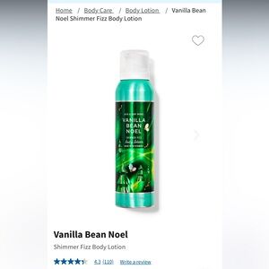 Bath & Body Works Vanilla Bean Noel Shimmer Fizz Body Lotion